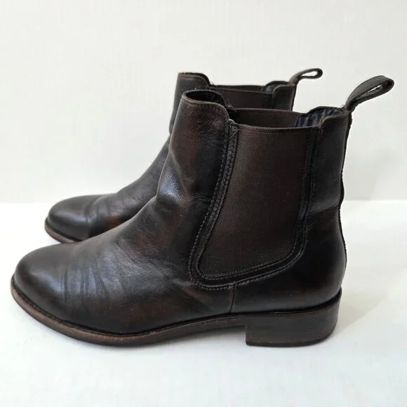 Thursday Boot Co Womens 9 Brown Duchess Chelsea Black Coffee Patina Boho Western - Picture 5 of 12